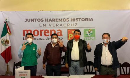 Formalizan Coalición ‘Juntos haremos historia’ en Veracruz