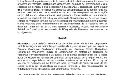 CONVOCATORIA DE LA COMISIÓN PERMANENTE DE GOBERNACION