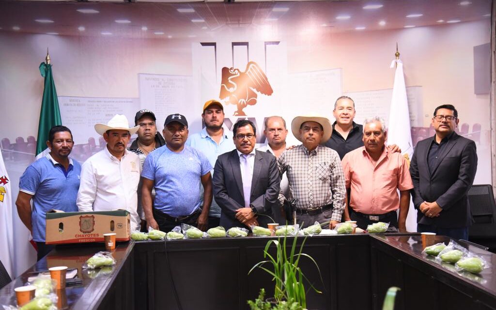 Asegura Diputado respaldo a productores de chayote del estado