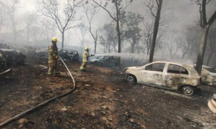 80% de control y 60% de liquidación en incendio de corralón en Emiliano Zapata