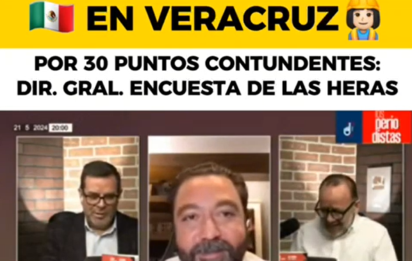 NAHLE GANARÁ EN VERACRUZ CON 30 PUNTOS ARRIBA, ASEGURA MARÍA DE LAS HERAS