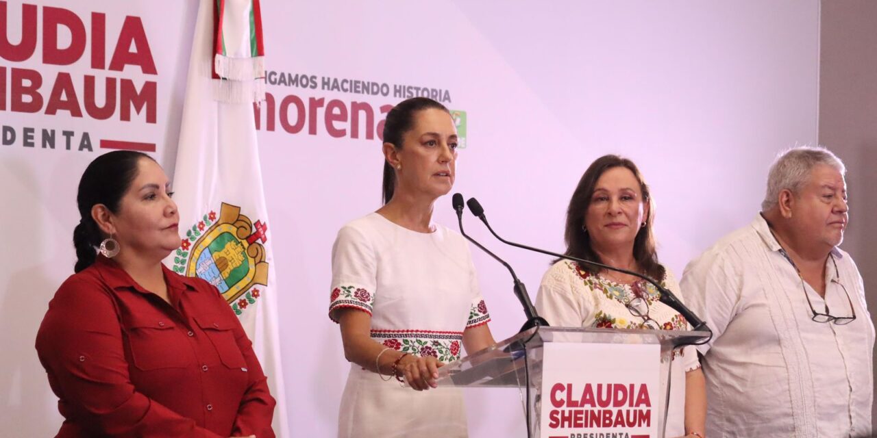 ANUNCIAN, CLAUDIA SHEINBAUM Y ROCÍO NAHLE, PROYECTO DE DISTRIBUIDOR VIAL AL RECINTO PORTUARIO Y PUENTE EN BOCA DEL RÍO