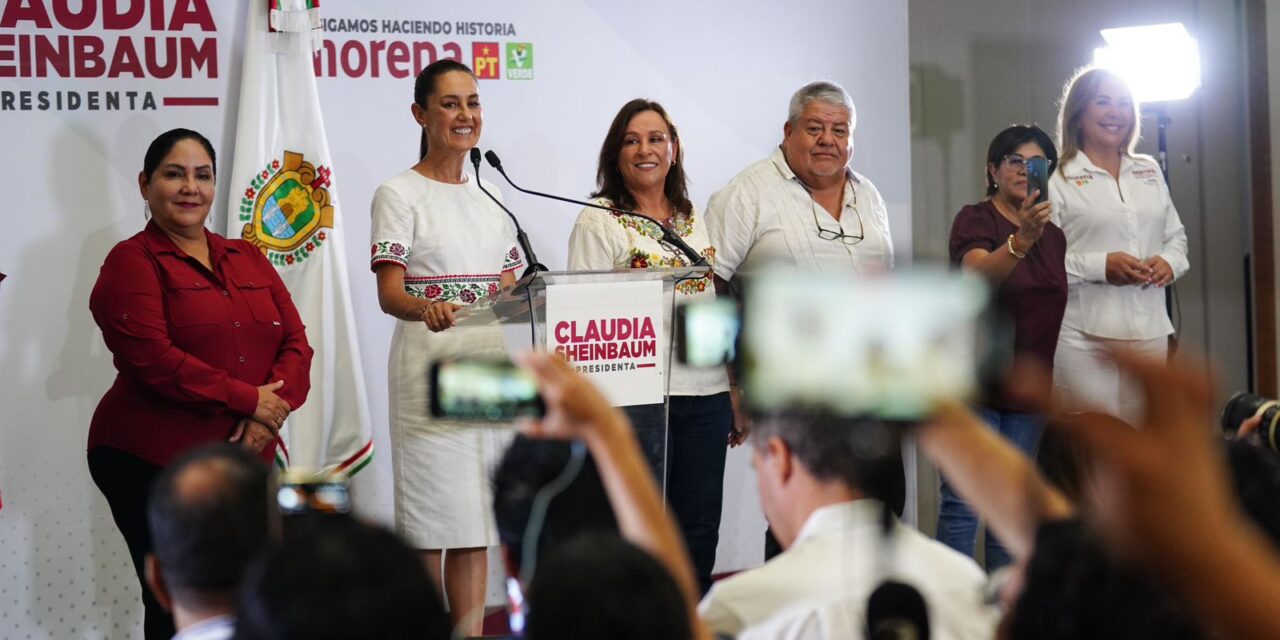 HAY RELEVO GENERACIONAL EN LA 4T: CLAUDIA SHEINBAUM CELEBRA TRIUNFO EN SIMULACRO ELECTORAL UNIVERSITARIO