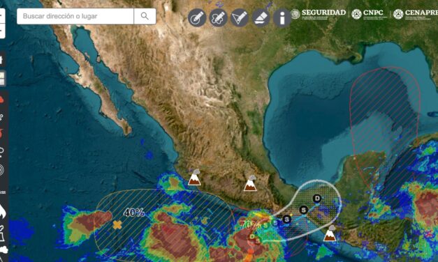 Vigila PC Estatal desarrollo de la Depresión Tropical Diez-E en el Pacífico