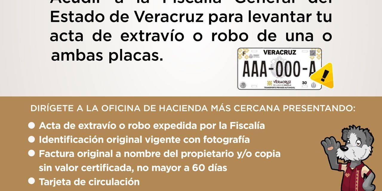 ¿Extraviaste o te robaron tus placas? Sefiplan te guía paso a paso