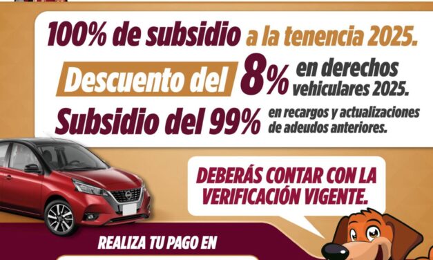Aprovecha los últimos cinco días de descuento en pago de derechos vehiculares