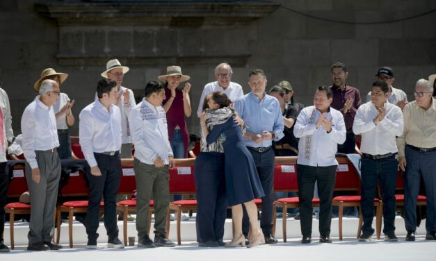 Desde el Zócalo, Rocío Nahle se suma a la defensa de la soberanía nacional  