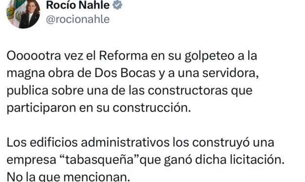 Nahle desmiente una vez más a Reforma por tema Dos Bocas; es golpeteo, afirma vía X