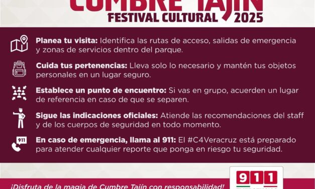 Cumbre Tajín 2025, por primera vez gratuita para el pueblo: Rocío Nahle