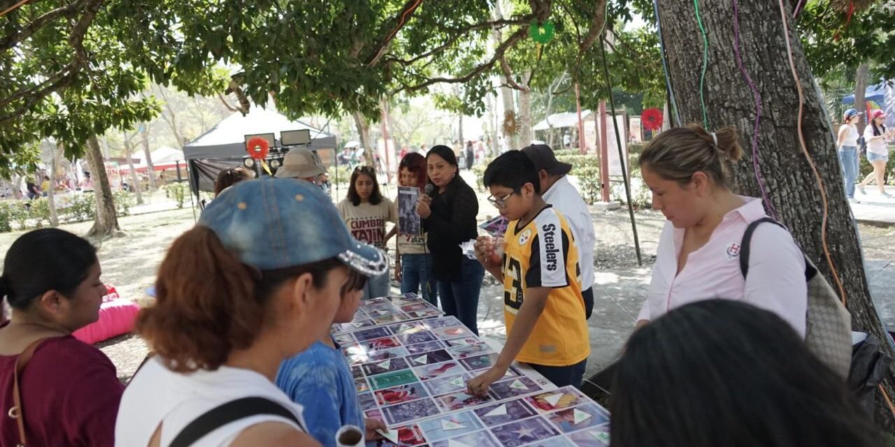 Lotería en lengua totonaca en Cumbre Tajín
