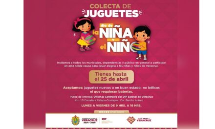 Invita DIF Estatal Veracruz a sumarse a la Colecta de Juguetes