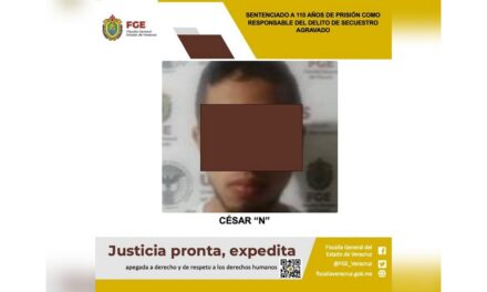 Logran autoridades de Veracruz sentencia ejemplar de 110 años contra secuestrador