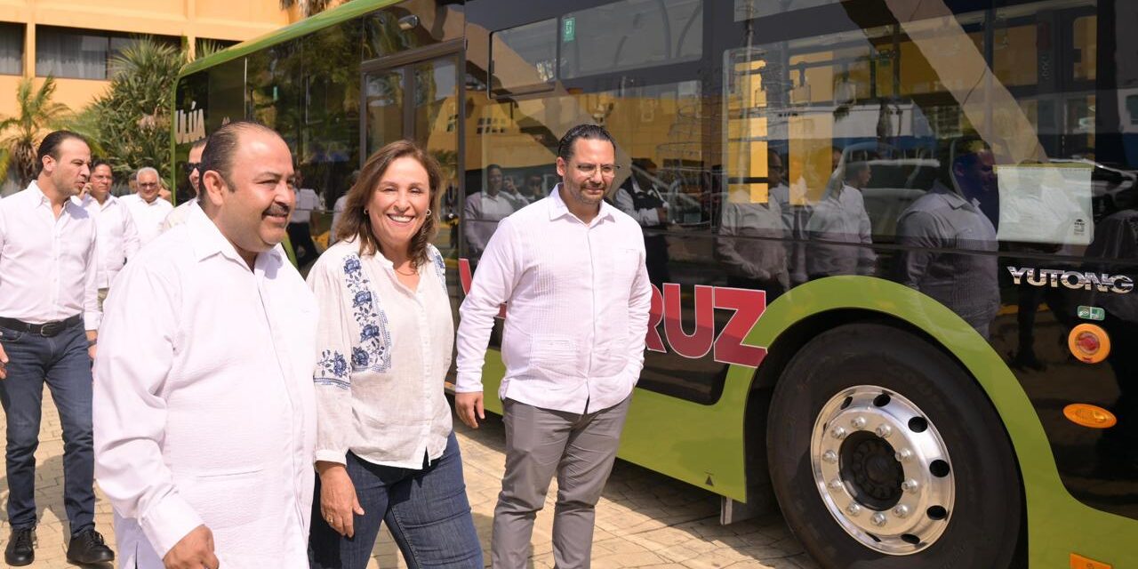 Rocío Nahle le pone la mano encima al problema del transporte público