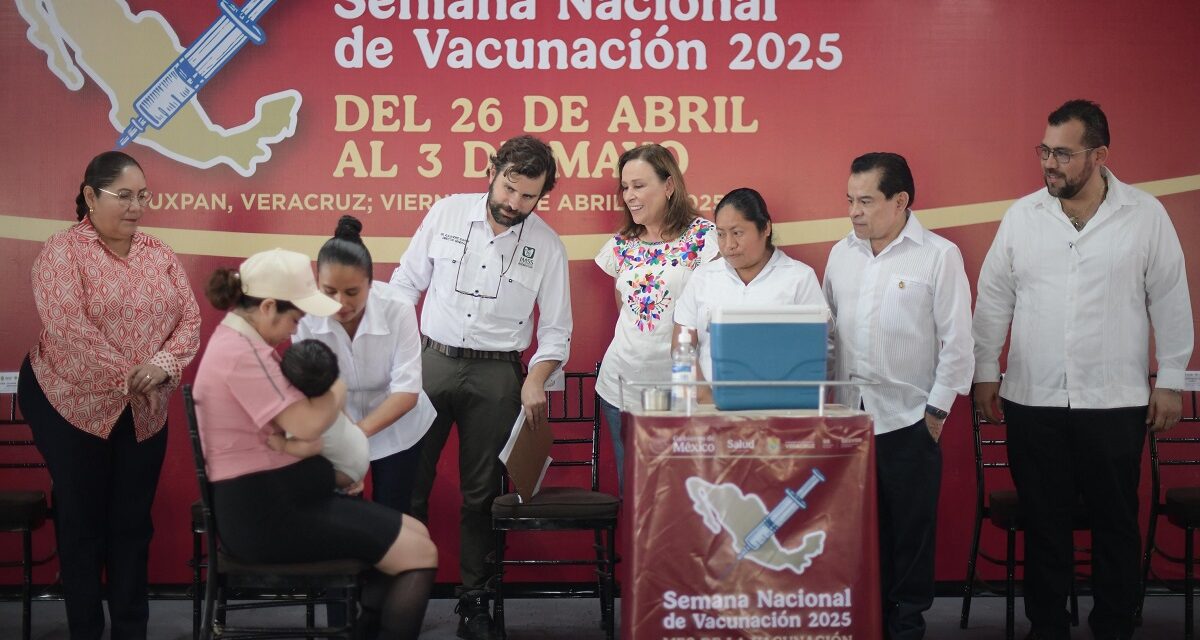 Arranca Semana Nacional de Vacunación; Rocío Nahle garantiza más de 670 mil dosis