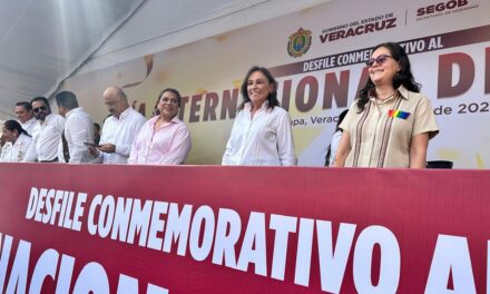 Encabeza gobernadora Rocío Nahle desfile alusivo del ‘Día del Trabajo’