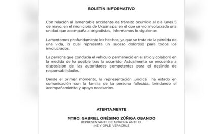 Morena lamenta deceso de persona durante gira en Uxpanapa