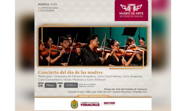 Invita SECVER a festejar a las madres con recitales en el MAEV y la GACX