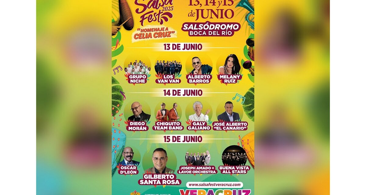 Del 13 al 15 de junio, Salsa Fest 2025 en Boca del Río