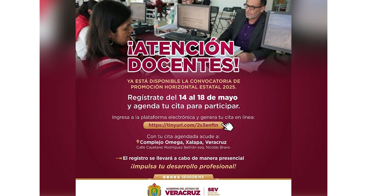 Convocatoria para promoción horizontal estatal en Educación Básica, disponible hasta el 18 de mayo