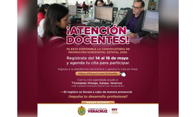 Convocatoria para promoción horizontal estatal en Educación Básica, disponible hasta el 18 de mayo