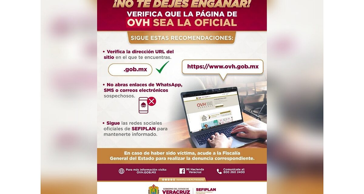 Sefiplan alerta sobre páginas falsas que suplantan a la Oficina Virtual de Hacienda