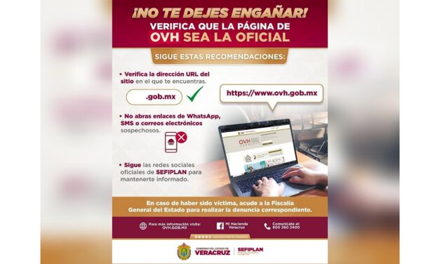 Sefiplan alerta sobre páginas falsas que suplantan a la Oficina Virtual de Hacienda