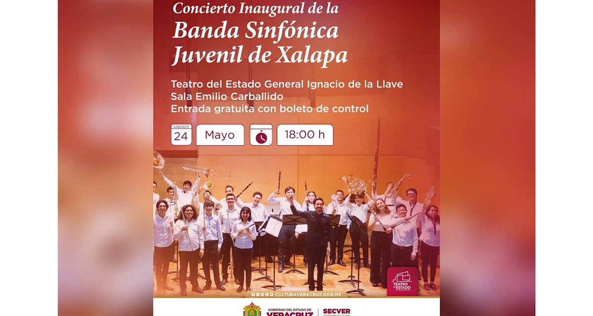 Concierto inaugural de la Banda Sinfónica Juvenil de Xalapa en el Teatro del Estado
