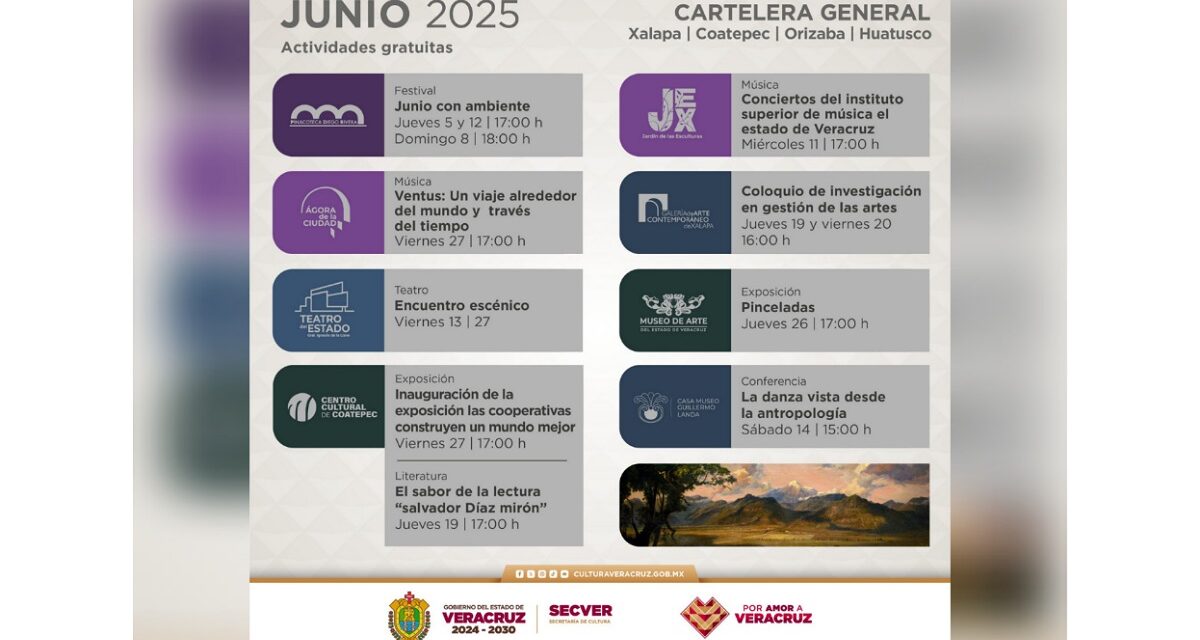 En junio, asiste a las actividades culturales en los recintos de SECVER