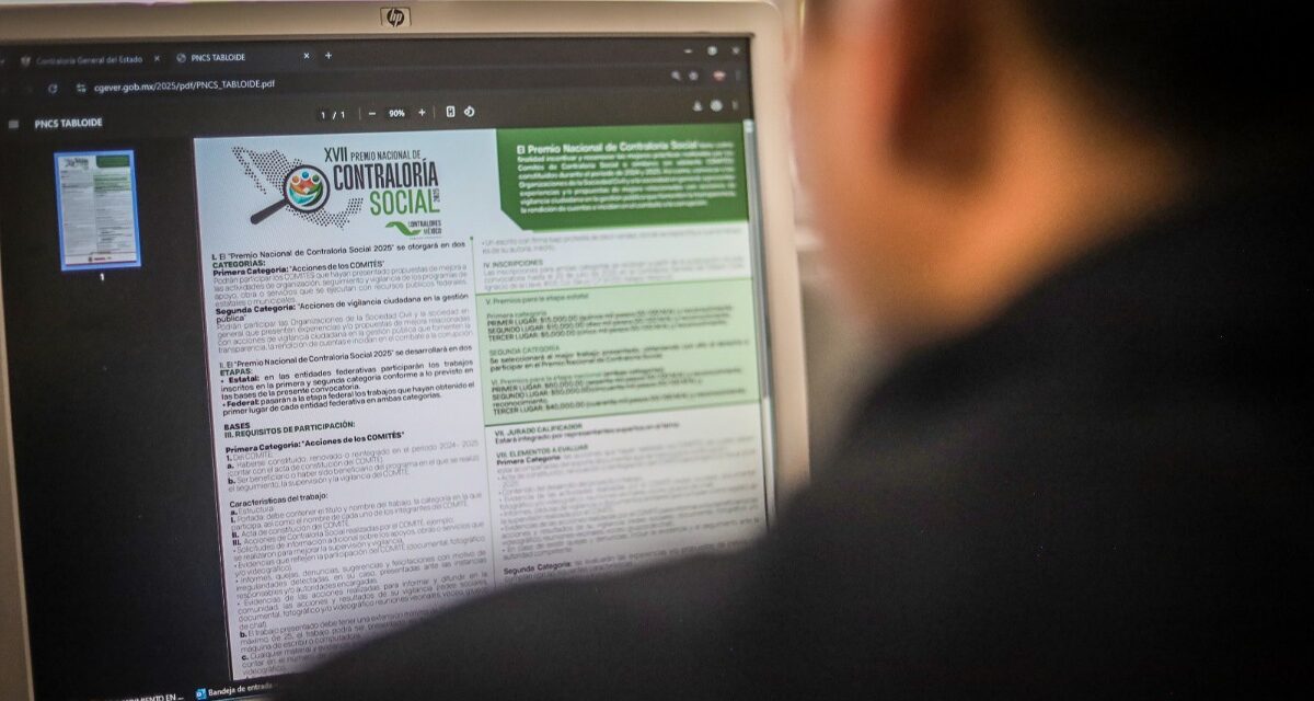 Tu vigilancia cuenta, participa en el Premio Nacional de Contraloría Social