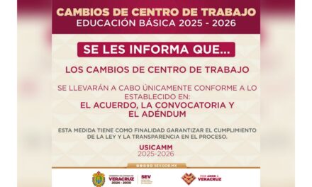 Proceso de Cambios de Centro de Trabajo apegado a legalidad: SEV