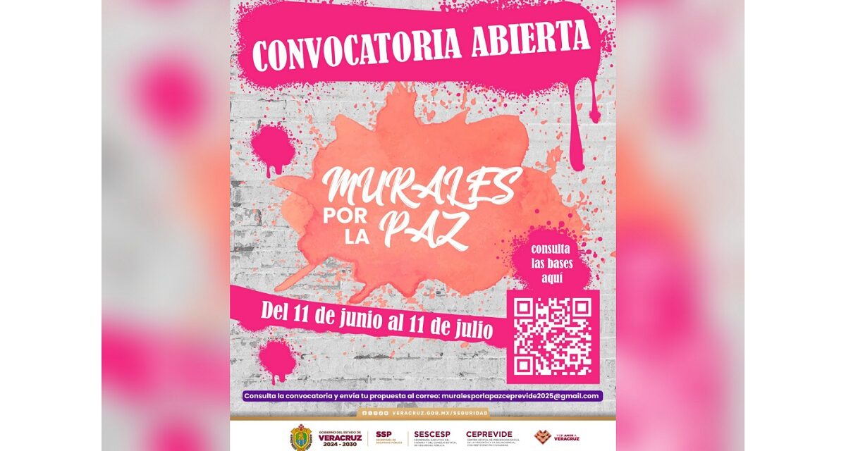 Convoca Veracruz a jóvenes para pintar murales por la paz en sus escuelas