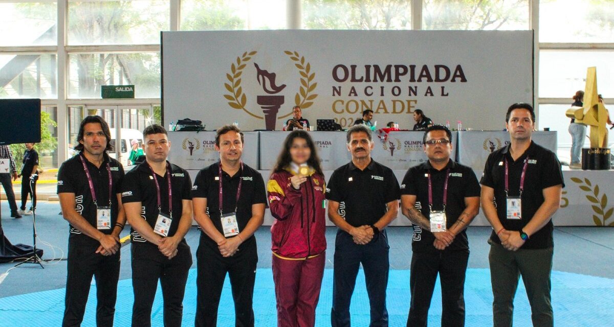 Charlotte Benítez da el oro a Veracruz en taekwondo en la Olimpiada Nacional