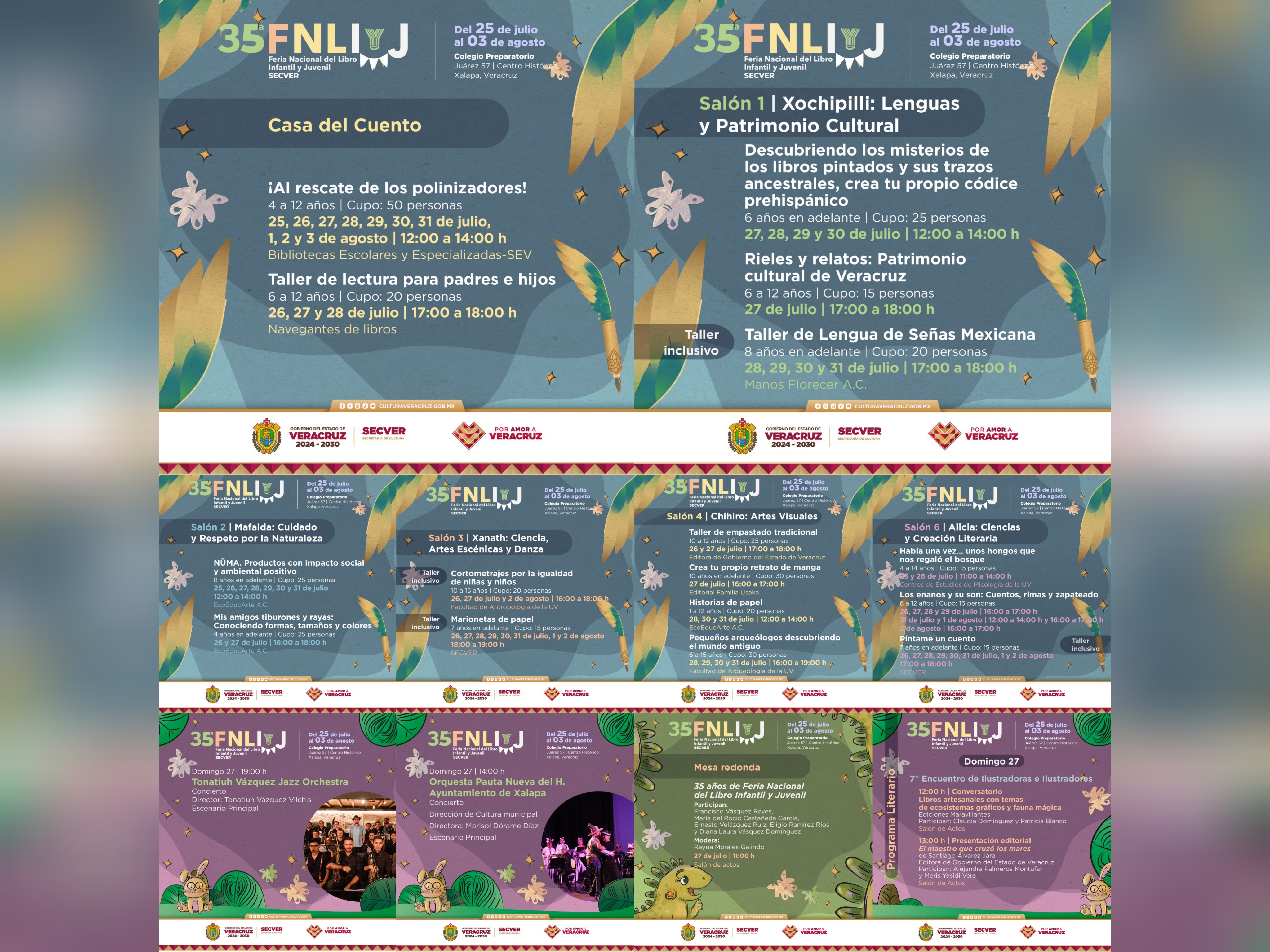 Este domingo, la SECVER invita a las actividades de la 35ª FNLIyJ en el Colegio Preparatorio de Xalapa