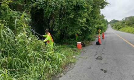 Trabaja SICT en la conservación de la carretera federal Tuxpan-Tampico