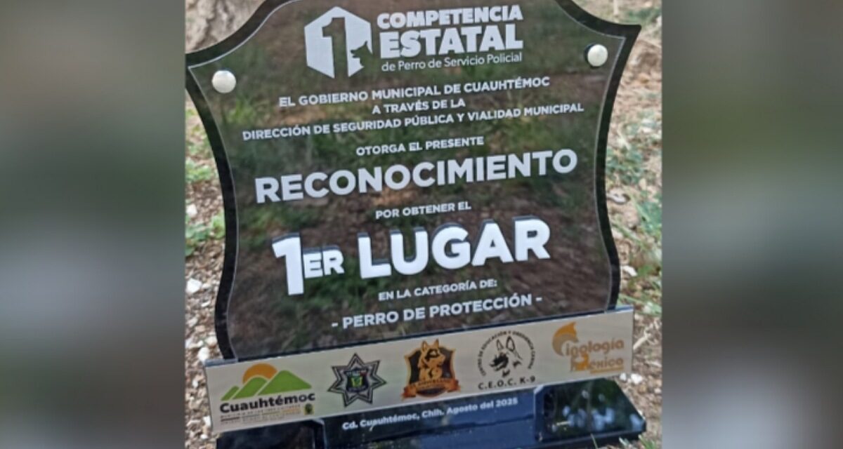 Unidad Canina K9 de SSP gana Primer Lugar Nacional por Excelencia