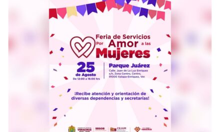 Gobierno Estatal brindará servicios gratuitos en la Feria Por amor a las mujeres