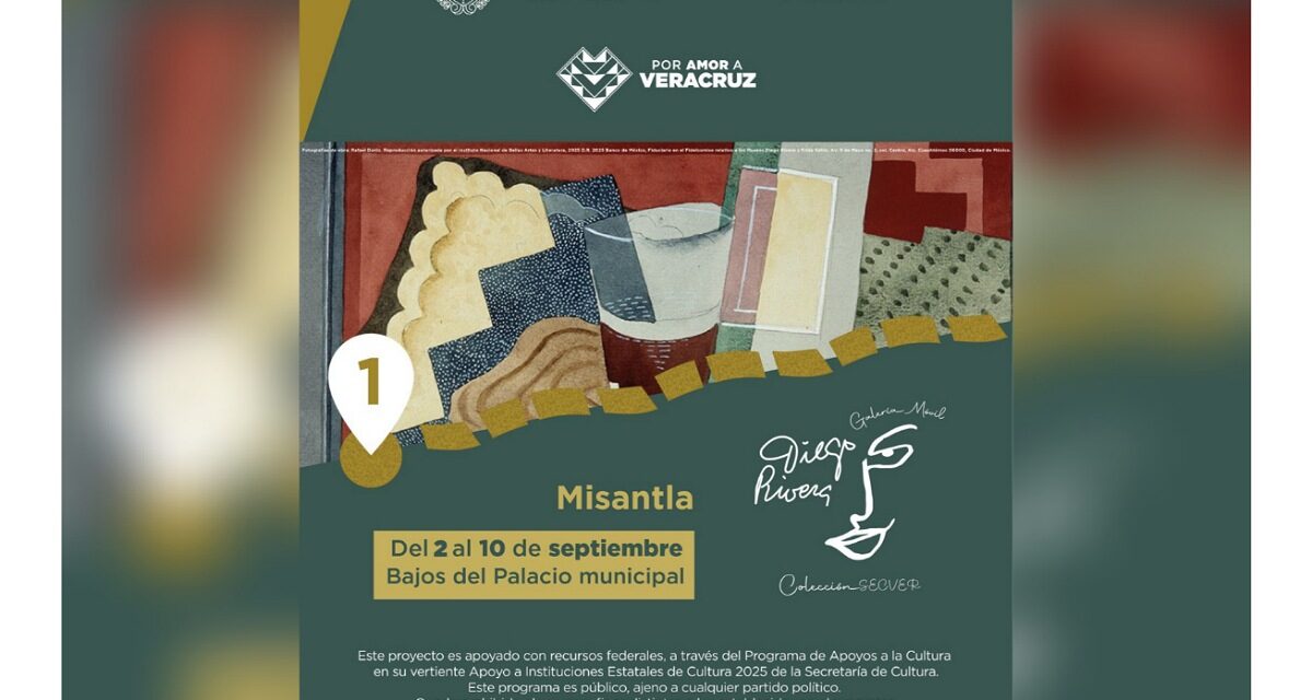 Comparte SECVER obra de Diego Rivera en Misantla