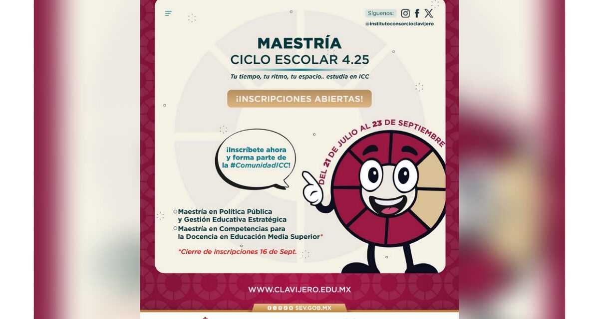 Convocatoria abierta; maestrías en línea del Consorcio Clavijero