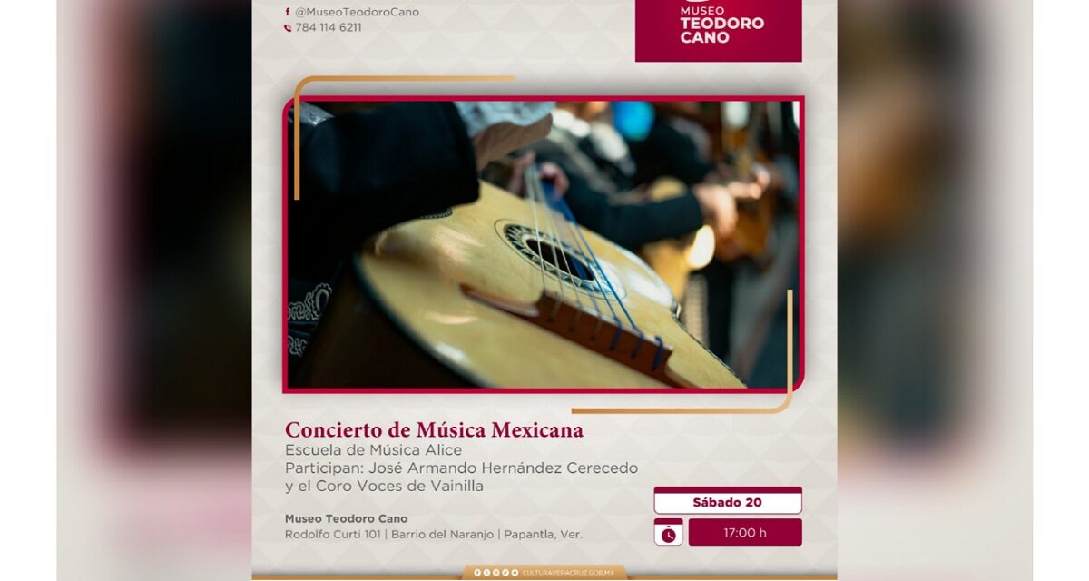 Ofrecerá SECVER Concierto de Música Mexicana en Papantla