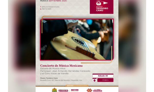 Ofrecerá SECVER Concierto de Música Mexicana en Papantla