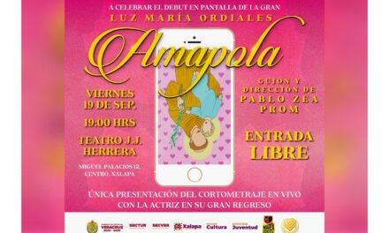 SECVER presenta función de Amapola en reconocimiento a Luz María Ordiales