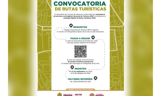 Convoca SECTUR a registrarse en Catálogo Digital de Rutas Turísticas