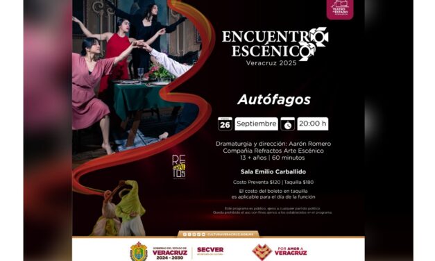 Asiste a la puesta escénica Autófagos en el Teatro del Estado