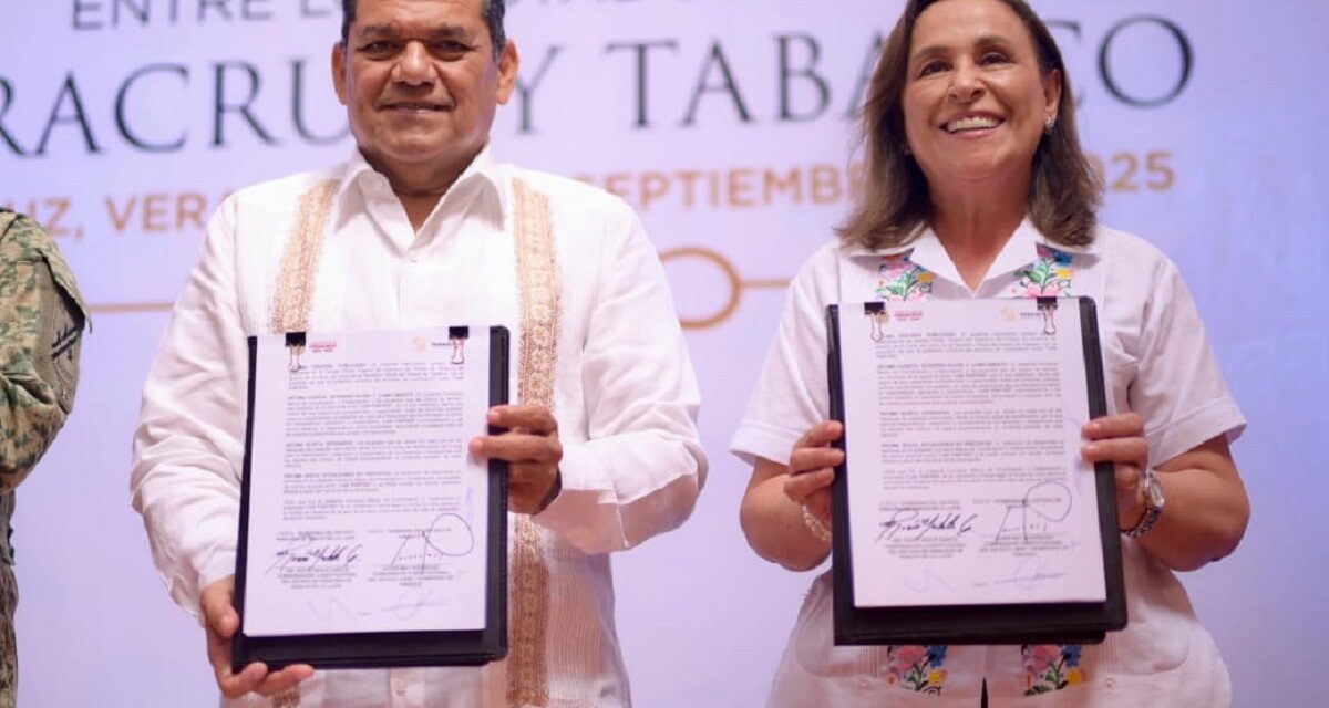 Veracruz y Tabasco firman convenio de seguridad para blindar la frontera sur