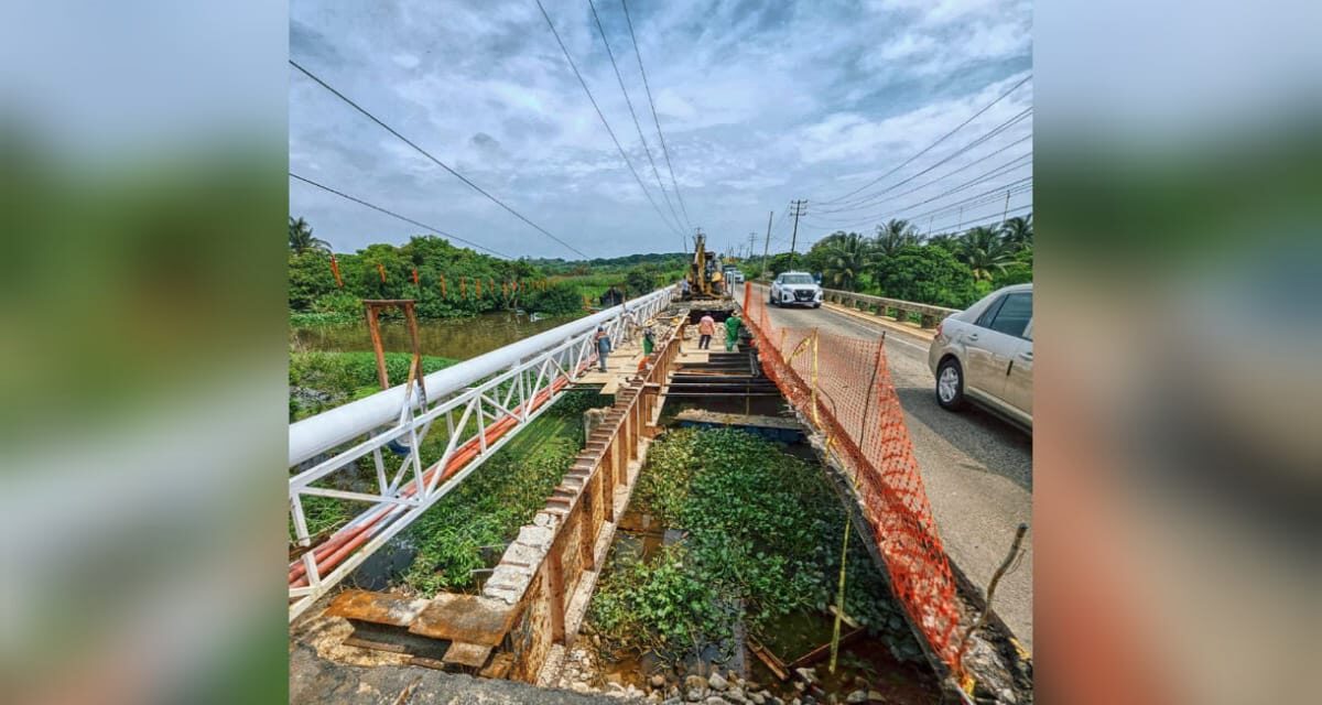 Reconstrucción del Puente Calzadas II en Coatzacoalcos registra un avance del 52%: SICT