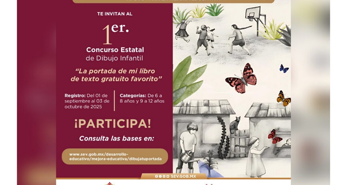 Invita SEV a niñez de 6 a 12 años al Concurso Estatal de Dibujo Infantil