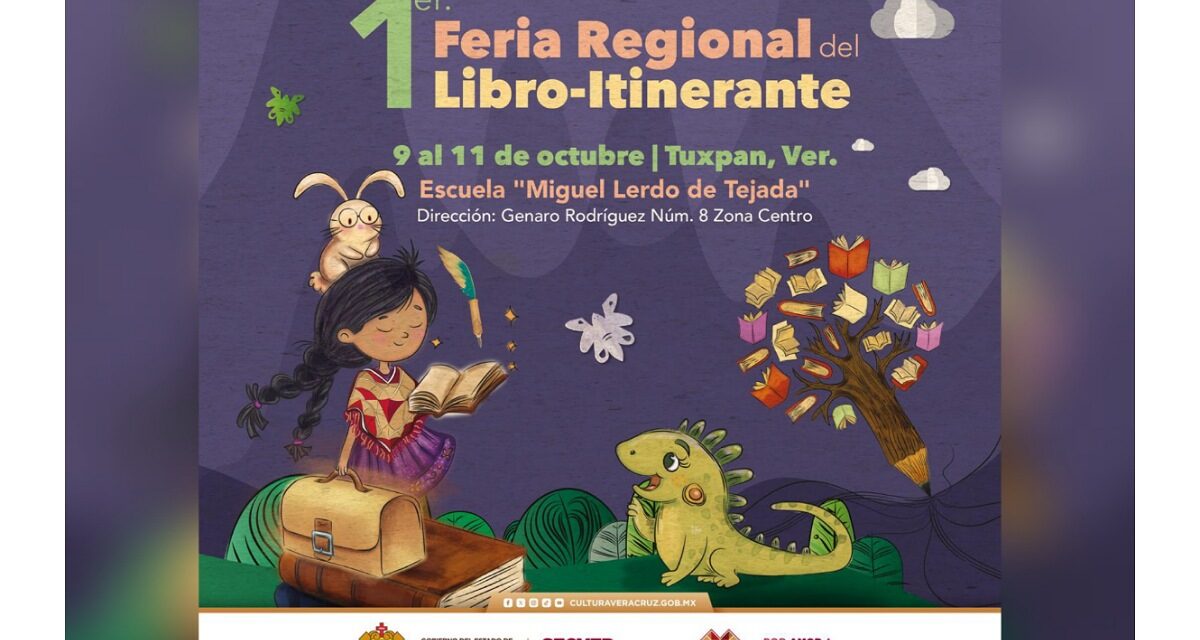 Invita la SECVER a la 1ª Feria Regional del Libro Itinerante en Tuxpan