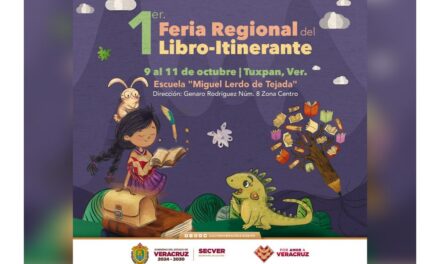 Invita la SECVER a la 1ª Feria Regional del Libro Itinerante en Tuxpan