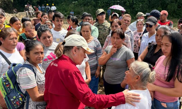 Ilamatlán recibe apoyo aéreo; Gobernadora entrega víveres y supervisa atención médica