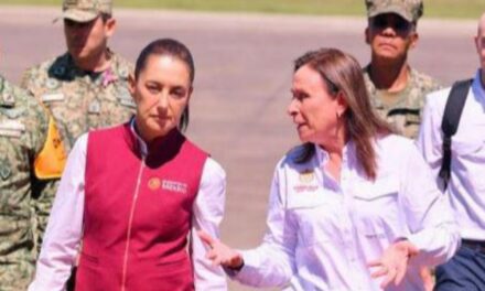 Arriba presidenta Claudia Sheinbaum a Poza Rica, recorre zonas afectadas con Rocío Nahle